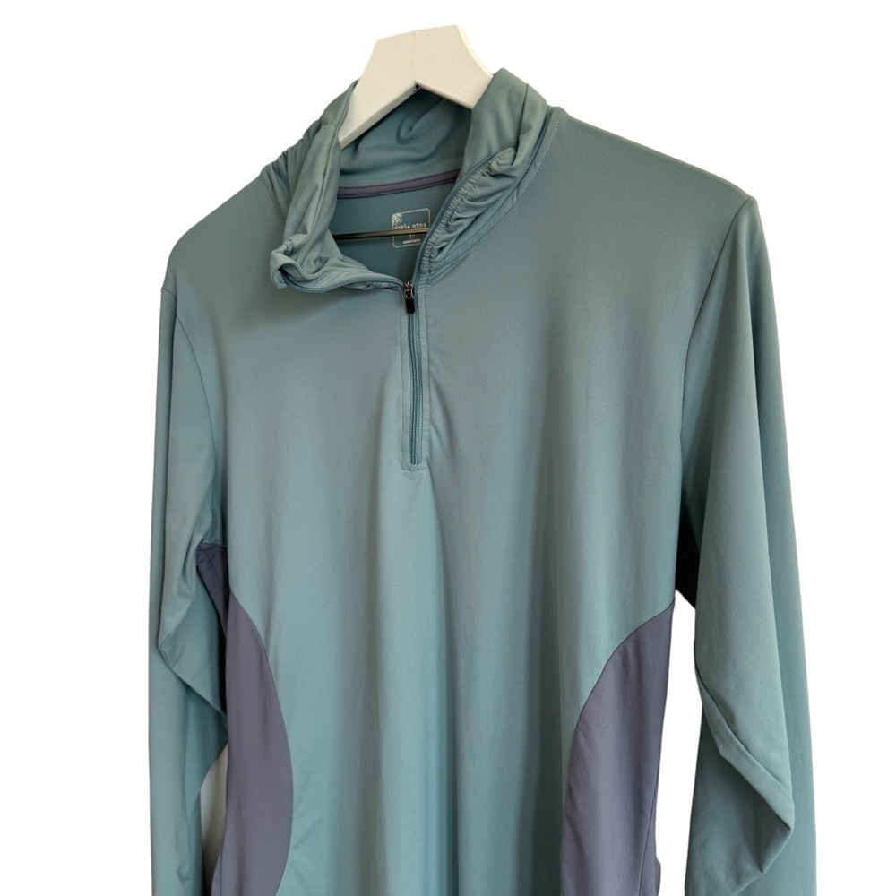 Title Nine Performance Quarter Zip Pullover, Gree… - image 2